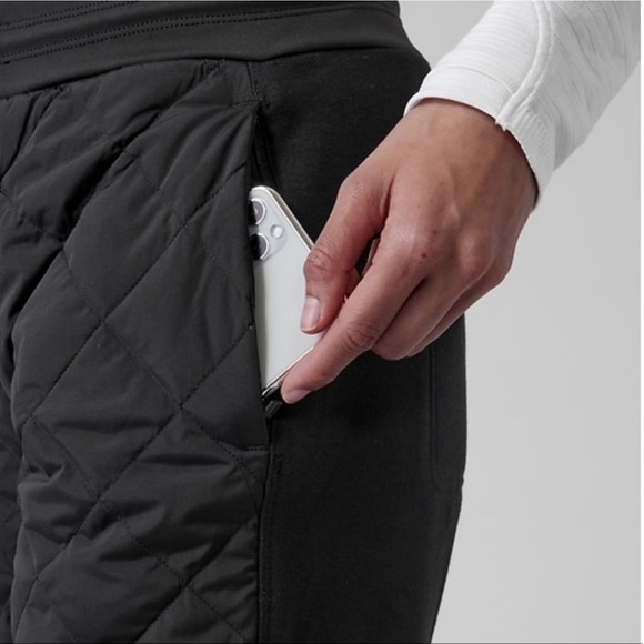 NWT Athleta Apres Ski Down Jogger || Black - Picture 5 of 8